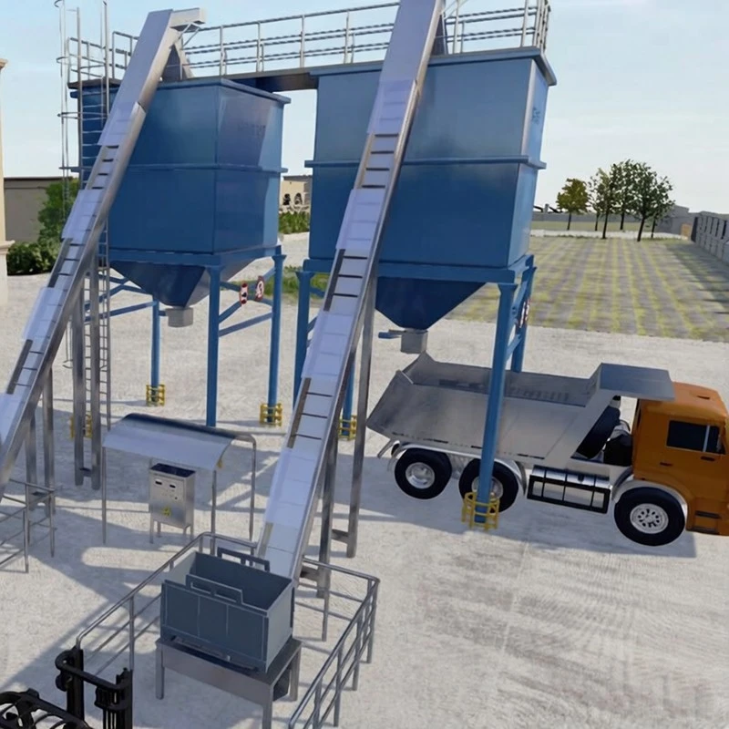 Waste Glass Crushing Lifting System factory